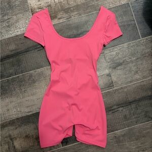 Hot Pink Open Back Romper